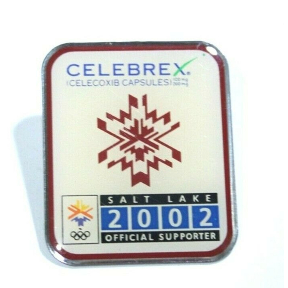 Other - 2002 Salt Lake Olympic Celebrex  Official Supporter Lapel Hat Pin New Aminco